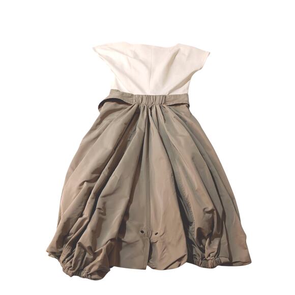 AKRIS PUNTO Mixed Media Dress Size 6 Snap Pockets Bubble Hem Utility Avant Garde - Picture 7 of 16